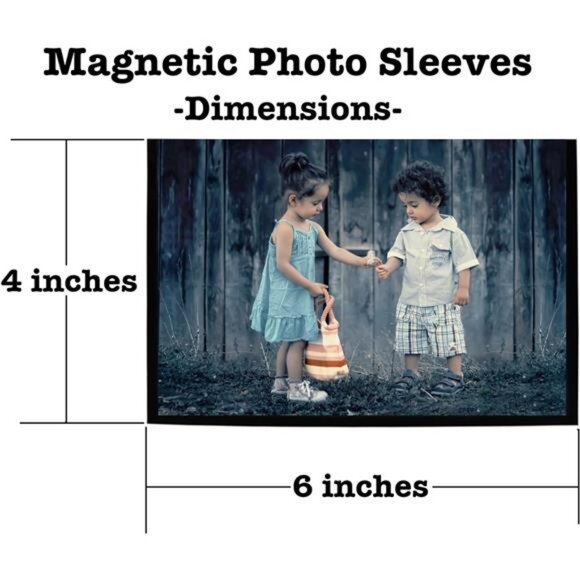 Magnetic Picture Frames Set of 11 4x6 Photo Sleeves for Refrigerator Display - Picture 2 of 7